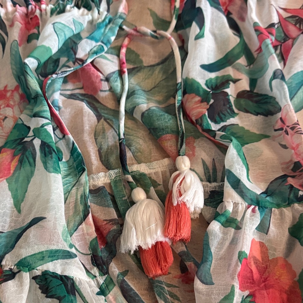 Floral Print Women's Cover Up - Picture 2 of 4